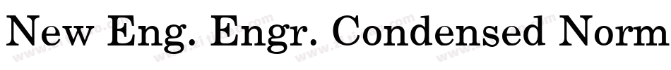 New Eng. Engr. Condensed Normal字体转换